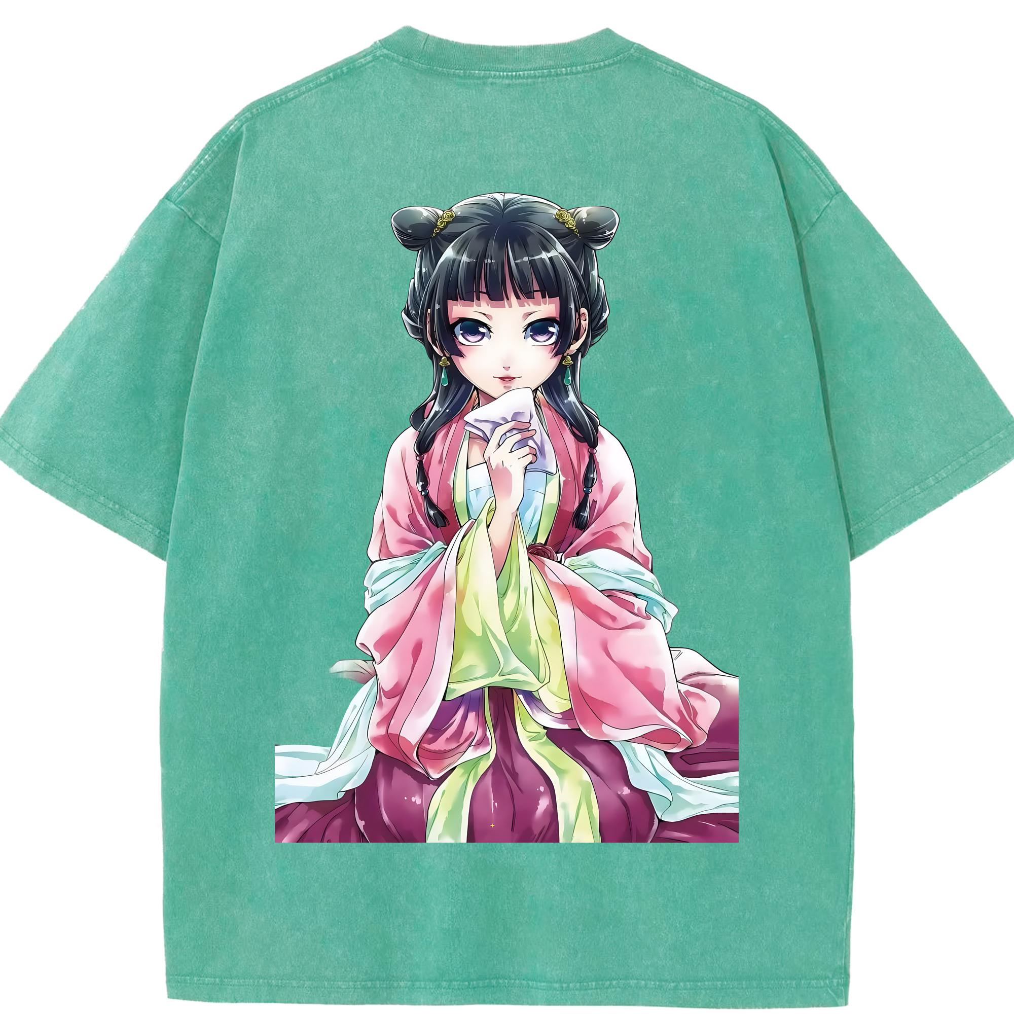 （画像用） 薬屋のひとりごと The Apothecary Diaries 綿100% ヴィンテージ風 半袖Tシャツ（背面プリント）